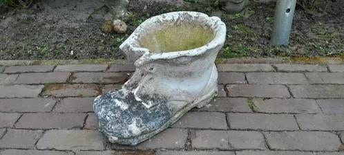 2 x betonnen tuinbeeld zeehond - schoen, Tuin en Terras, Ophalen, Gebruikt, Beton, Dierenbeeld