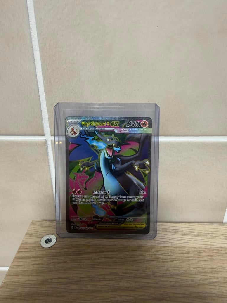 Mega Charizard X EX 109/094 Pokémon kaart, Ophalen of Verzenden, Gebruikt, Losse kaart, Foil