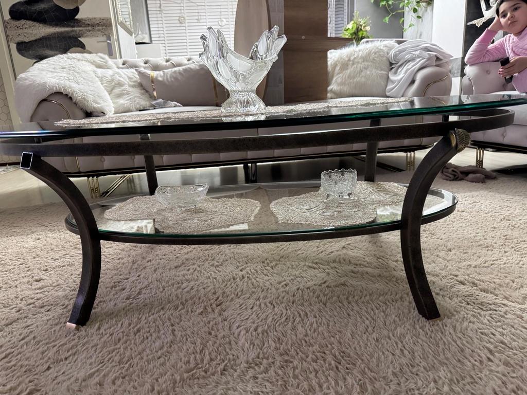 Salontafels, Gebruikt, 100 tot 150 cm, Glas, Minder dan 50 cm