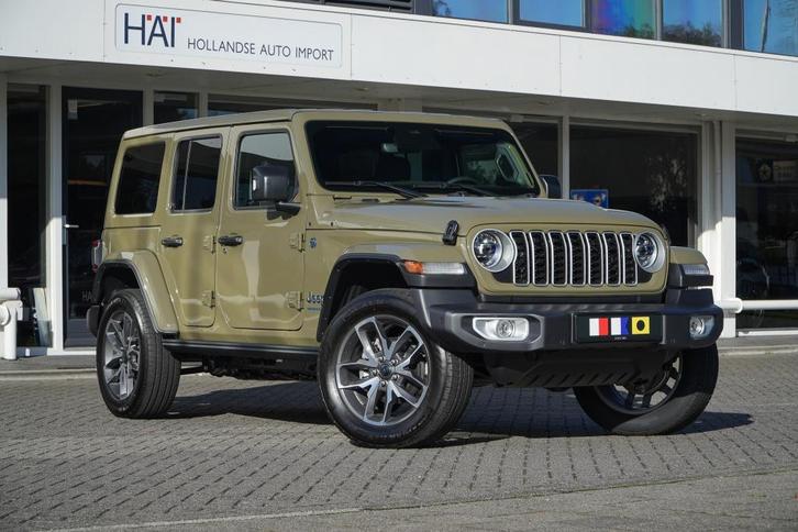 Jeep Wrangler Unlimited 4xe 380 Sahara I Nw. Model I 20 inch, Auto's, Jeep, Bedrijf, Te koop, Wrangler, ABS, Achteruitrijcamera