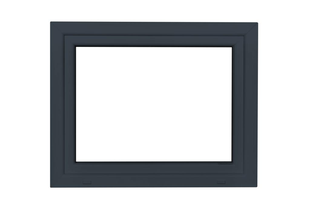 Kunststof Kozijn Draaikiep  B80 H60cm Mat Zwart