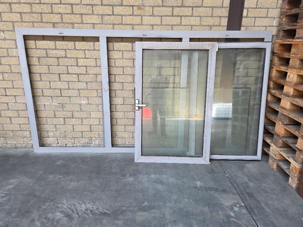 Aluminium raamkozijn, Doe-het-zelf en Verbouw, Kozijnen en Schuifpuien, Ophalen, Gebruikt, Aluminium, 150 tot 225 cm