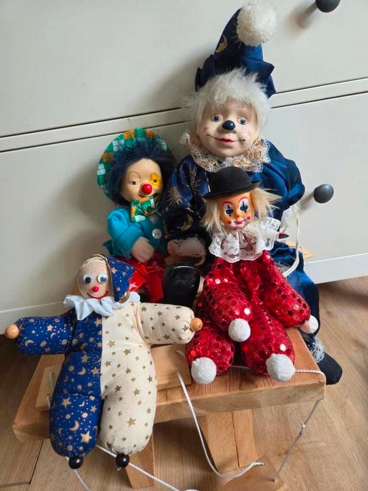 Vintage Clown Poppen Collectie, Verzamelen, Poppen, Ophalen of Verzenden