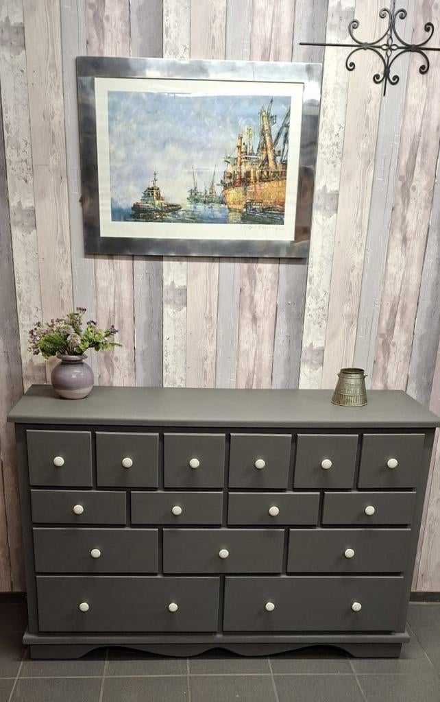 Apothekers - ladekast- grutterkast, Huis en Inrichting, Kasten | Ladekasten, Ophalen, 5 laden of meer, 50 tot 100 cm, Zo goed als nieuw