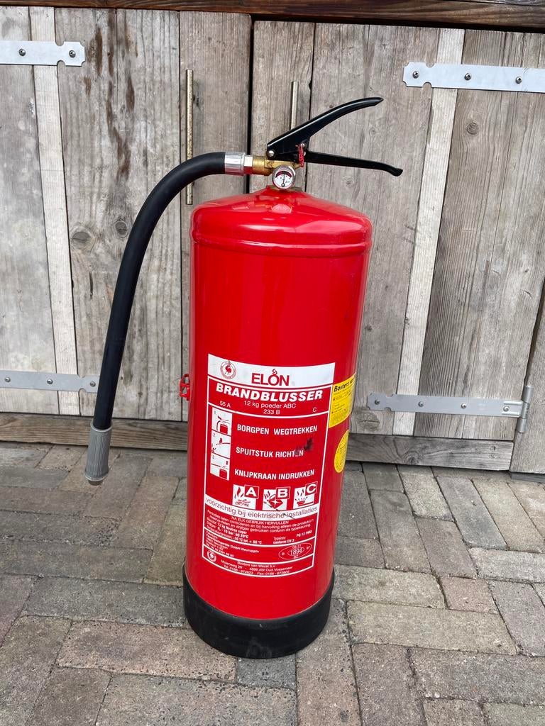 Brandblusser poeder ABC 12 kg., Ophalen, Zo goed als nieuw