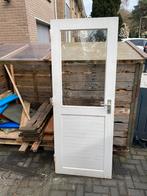 Achterdeur / schuurdeur 77,6x201 cm hardhout, Ophalen, Gebruikt, Minder dan 80 cm, Buitendeur