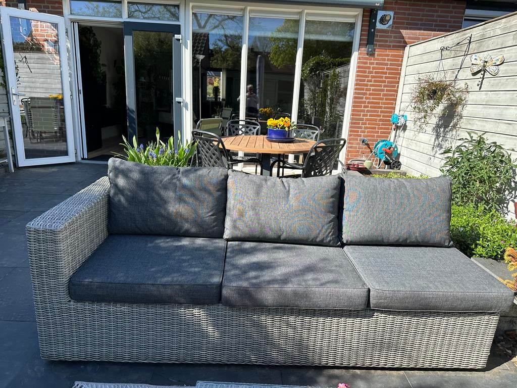 Lounge bank zonder linker armleuning, Tuin en Terras, Tuinsets en Loungesets, Ophalen, Overige materialen, Gebruikt, 3 zitplaatsen