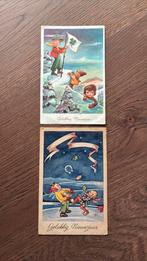 Kinderkaarten.Kinderen,sneeuw,vlag met llaver,hoefijzer,etc,, Verzamelen, Ophalen of Verzenden, 1940 tot 1960, Ongelopen