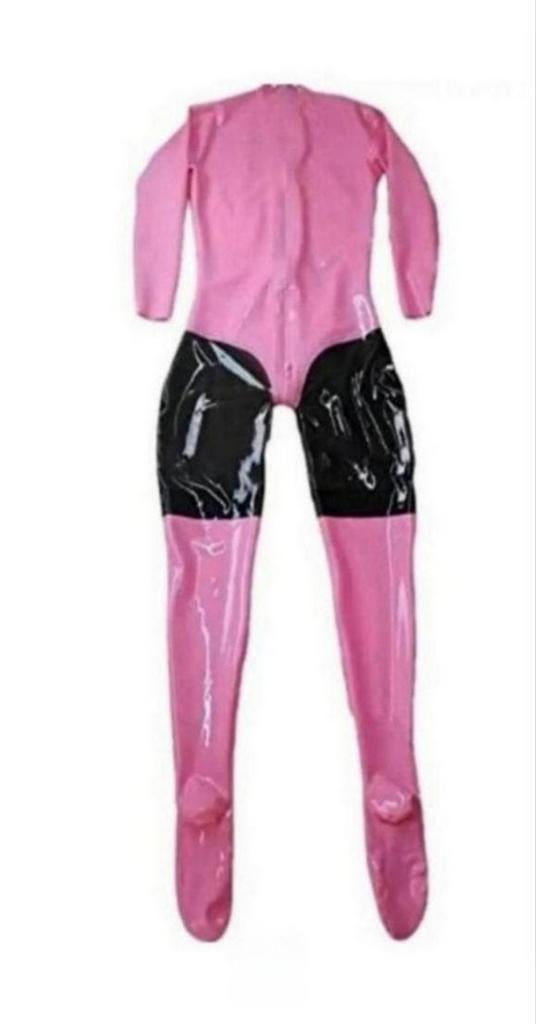 Mooie roze latex pak met sokken, tm 2XL (op maat), Verzenden, Nieuw, Pak of Jurk