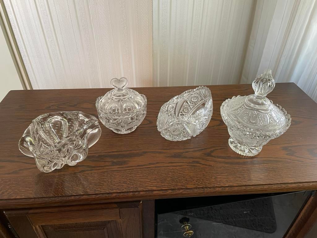 Antieke Kristallen schalen en  bon bonniere, Antiek en Kunst, Ophalen