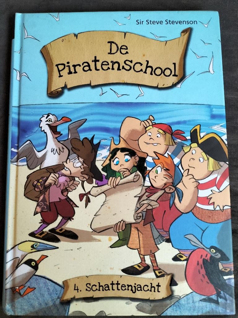 Sir Steve Stevenson - De piratenschool - 4. Schattenjacht, Boeken, Ophalen of Verzenden, Zo goed als nieuw, Sir Steve Stevenson