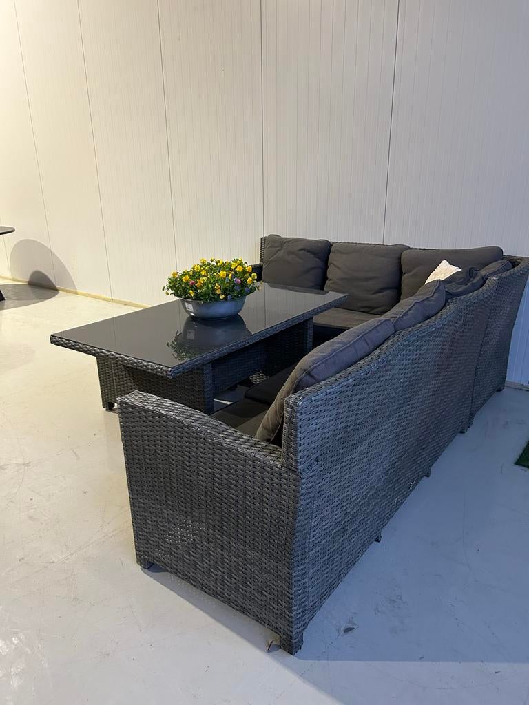 Garden Impressions Dining Loungeset - Goede staat, Tuin en Terras, Tuinsets en Loungesets, 5 zitplaatsen, Gebruikt, ., Bank
