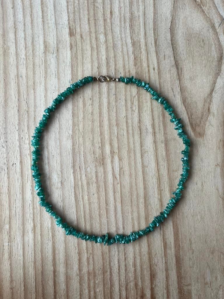 Ketting natuursteen anna nina, Ophalen of Verzenden, Zo goed als nieuw, Groen, Steen of Mineraal