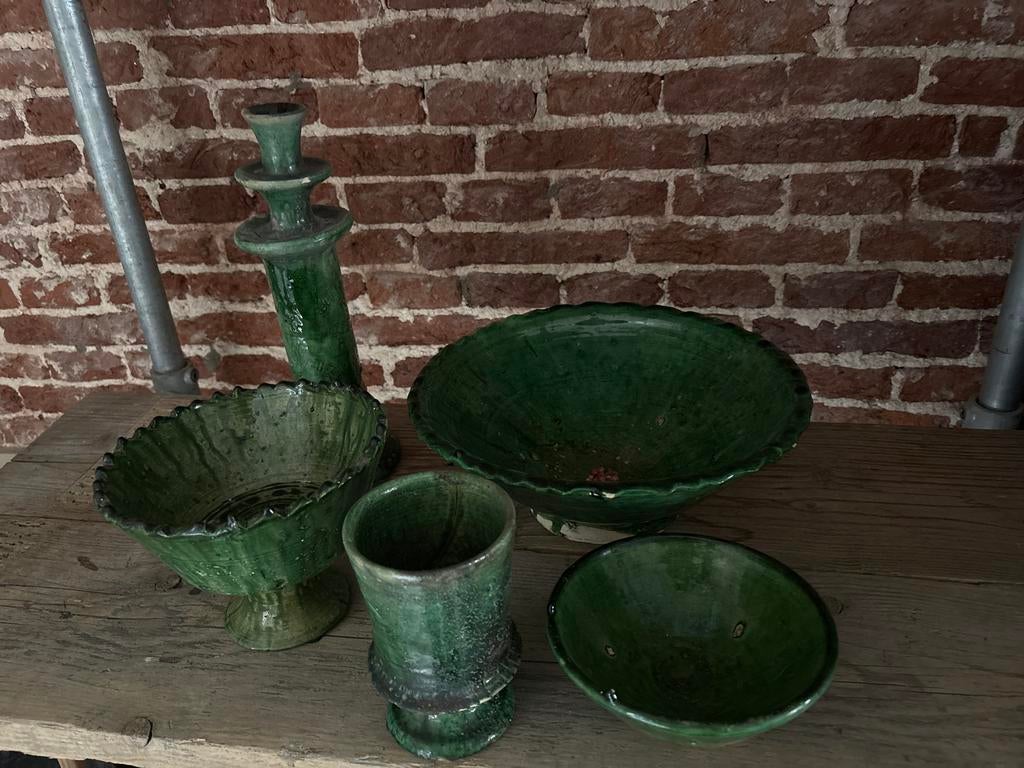 Tamegroute Keramiek: Kandelaar, Fruitschalen, Vaas, Schaal, Ophalen