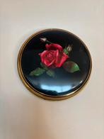 Vintage blik met roos decoratie, Verzamelen, Blikken, Ophalen of Verzenden, Gebruikt, Overige, Overige merken