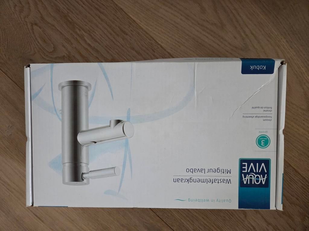 Aquavive Wastafelmengkraan - Nieuw in verpakking, Ophalen, Nieuw, Chroom, Kraan