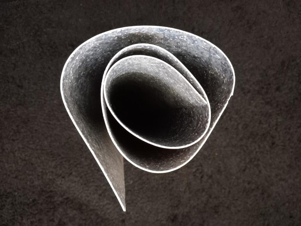 Gratis 2 Restanten vinyl zeil - grijs gespikkeld en grijs, Gebruikt, 50 tot 150 cm, Overige typen, Ophalen of Verzenden