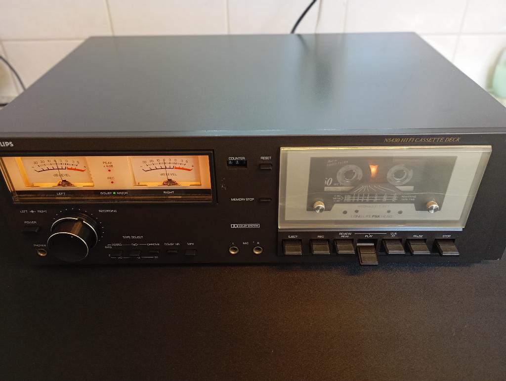Philips N5430 cassettedeck, Ophalen of Verzenden, Enkel, Philips