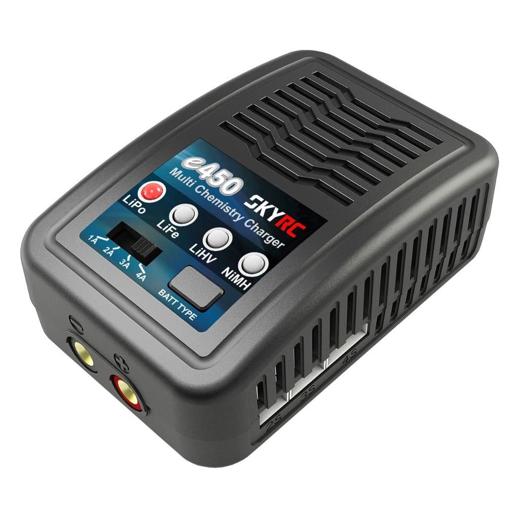 SkyRC e450 AC NiMH 6-8 / LiPo 2-4S 1-4A 50W Lader, Verzenden, Nieuw
