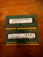 Micron & Samsung 4GB DDR3L 1600MHz SODIMM RAM (2 stuks), Ophalen, 8 GB, DDR3, Zo goed als nieuw
