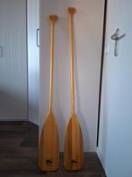 Houten Roei/steek peddels - Blank Gelakt 1x145cm  en 1x138cm, Watersport en Boten, Kano's, Ophalen, Gebruikt, Eén persoon, Met peddels