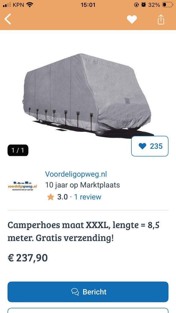 Camperhoes, Ophalen, Zo goed als nieuw