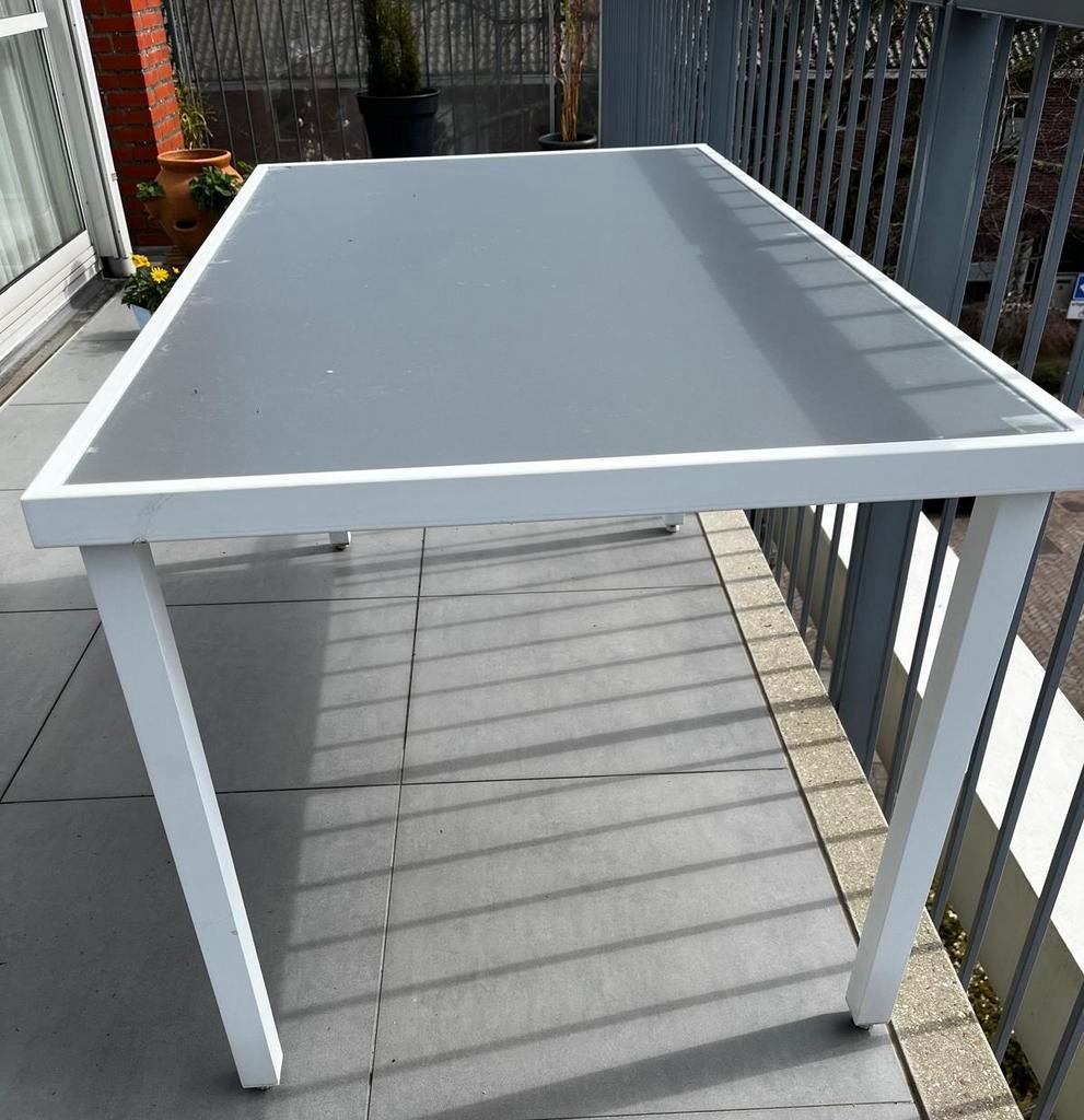 Tuintafel, Tuin en Terras, Tuintafels, Ophalen, Gebruikt, Rechthoekig, Aluminium