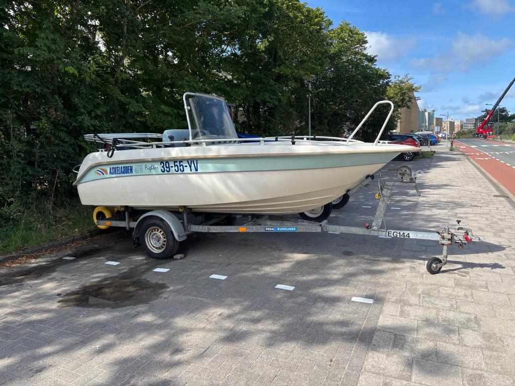 Askeladden 475 Fighter met 60 pk Evinrude E-TEC, Ophalen, Gebruikt, 50 pk of meer, Snelvarend