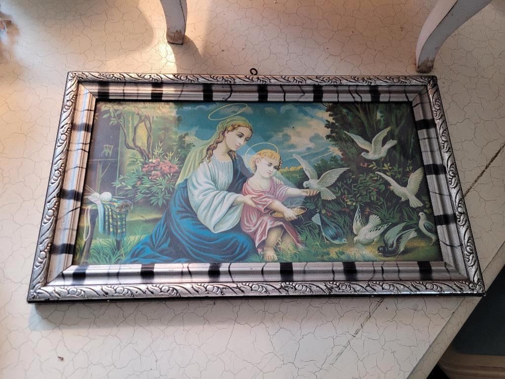 Vintage houten lijstje met glas, Huis en Inrichting, Woonaccessoires | Lijsten, Heikant 21 Kaatsheuvel, Minder dan 50 cm, Belle Vieille Brocante