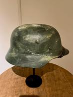 Ww2 M40 Camo Stahlhelm, Verzamelen, Ophalen of Verzenden, Landmacht, Duitsland, Helm of Baret