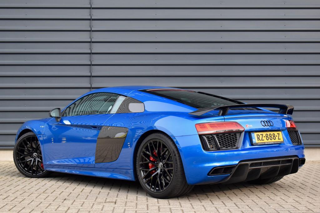 Audi R8 5.2 V10 FSI Quattro Plus 610pk | Carbon | Keramisch, Automaat, 5204 cc, Blauw, Leder