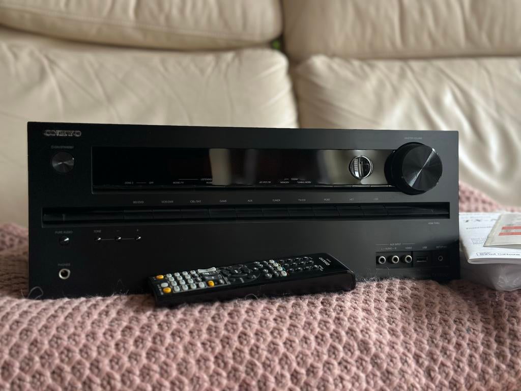 Onkyo TX-NR509 AV Receiver + afstandsbediening, Ophalen, Gebruikt, 120 watt of meer, Onkyo