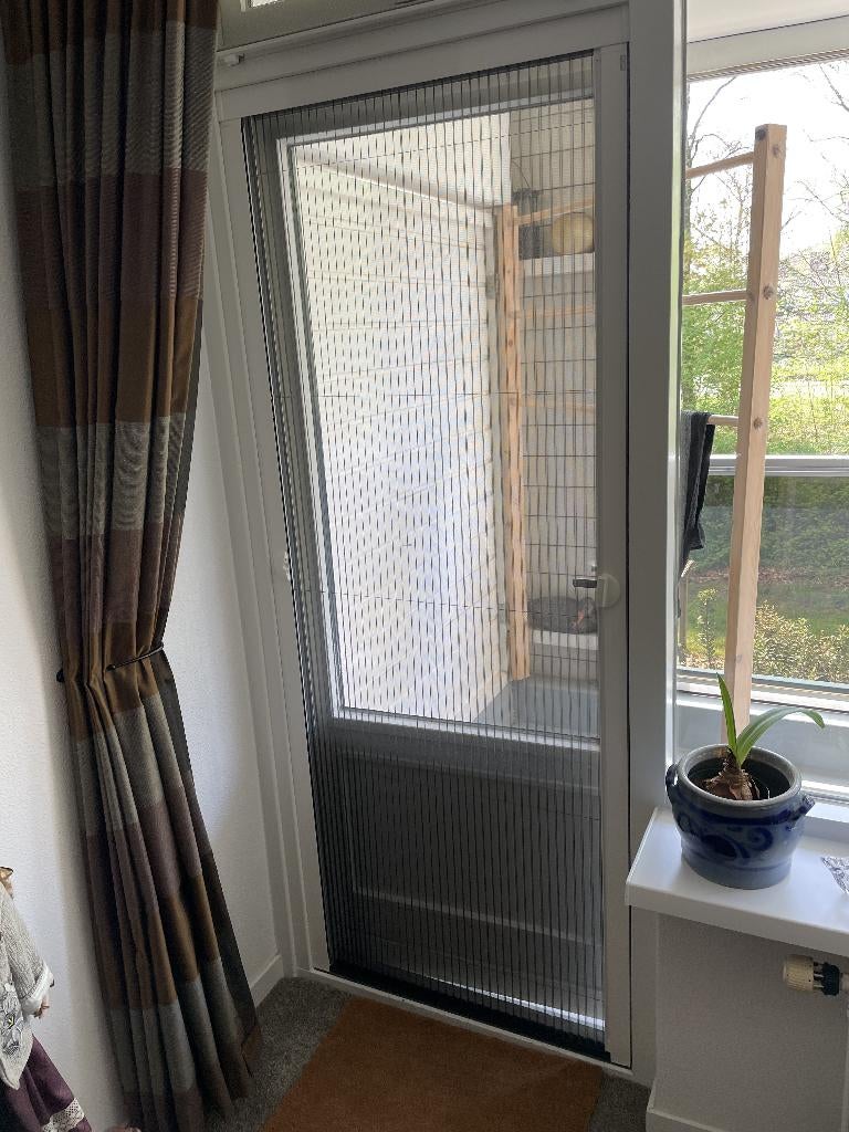 Plisse hordeur, Ophalen, Kunststof, 80 tot 100 cm, Hordeur