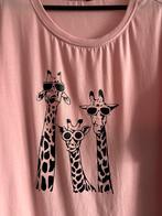 Leuk SHEIN t-shirt met giraffe print, maat 52/54, Ophalen of Verzenden, Gedragen, Roze, Shirt of Top