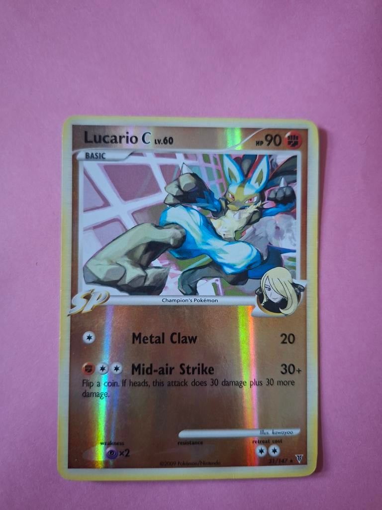 Lucario C Reversed Holo - 31/147, Ophalen of Verzenden, Gebruikt, Losse kaart, Foil