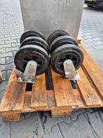 Zwenkwielen rond 20 cm 6 stuks, Doe-het-zelf en Verbouw, Zwenkwielen, Ophalen, Zo goed als nieuw