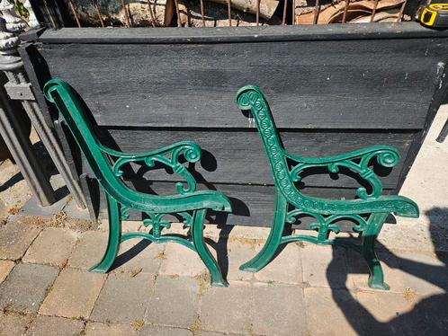 Gietijzeren tuinbank delen, Tuin en Terras, Tuinbanken, Metaal, Ophalen