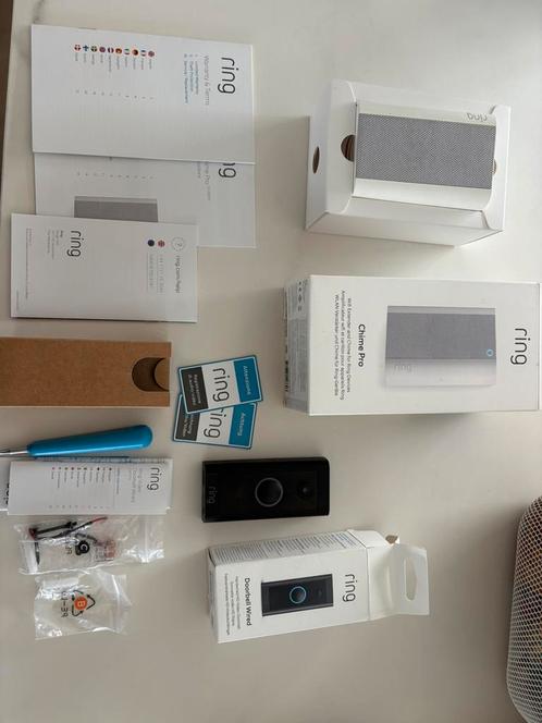 Ring Video deurbel draadloos met Chime pro, Audio, Tv en Foto, Videobewaking, Zo goed als nieuw, Ophalen of Verzenden