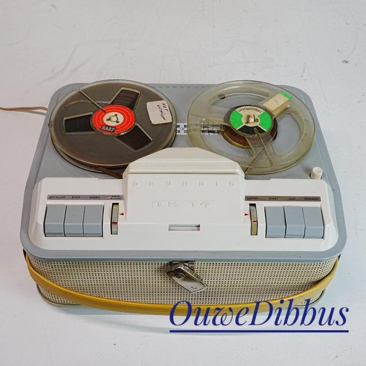 Vintage Grundig TK 14 bandrecorder uit 1964., Audio, Tv en Foto, Bandrecorders, Bandrecorder, Met stofkap, Ophalen of Verzenden