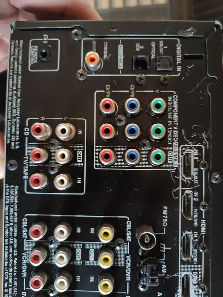 Onkyo TX-SR307 AV Receiver – Gaat aan, verder niet getest, Audio, Tv en Foto, Versterkers en Receivers, Gebruikt, 120 watt of meer