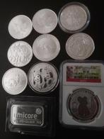 99.9 zilveren munten te koop als set zgan, Ophalen of Verzenden, Zilver
