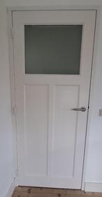 3 x houten stompe deur met glas. Los te koop!, Ophalen, Gebruikt, Binnendeur, 200 tot 215 cm