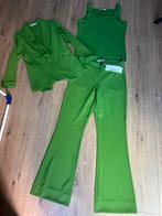 Studio anneloes nieuw travelstof pak groen maat S M, Maat 38/40 (M), Kostuum of Pak, Studio Anneloes, Nieuw