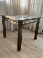 Bijzettafels glas/messing, Minder dan 55 cm, Rond, Glas, Ophalen