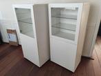 Besta (Ikea) wandmeubels + glazen bovenblad + nieuwe planken, Ophalen, Gebruikt, 100 tot 150 cm, Glas