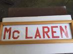 Mclaren en Corvette bord, Ophalen of Verzenden, Zo goed als nieuw, Reclamebord