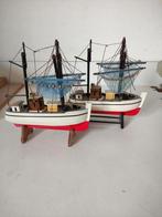 2 houten bootjes boot hout vissersboot, Hobby en Vrije tijd, Modelbouw | Boten en Schepen, Ophalen of Verzenden, Zo goed als nieuw