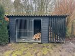 Hondenhok met binnenhok en houthok, Dieren en Toebehoren, Hondenhokken, Hondenkennel, 110 cm of meer, Gebruikt, 100 cm of meer