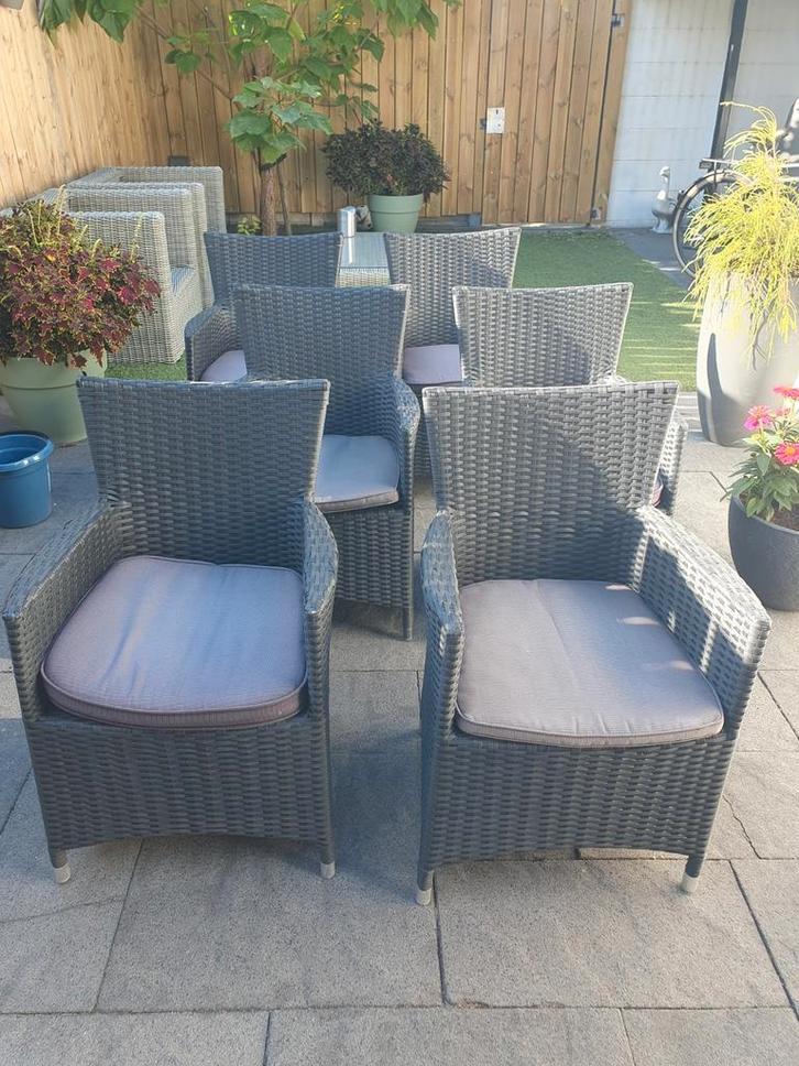 6 Tuinstoelen Pure Collection - Gebruikt, Tuin en Terras, Tuinstoelen, Gebruikt, Kunststof, Ophalen