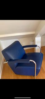 2 Leolux model Scylla Fauteuils - Blauw, Huis en Inrichting, Fauteuils, Ophalen, Gebruikt, Leer, 75 tot 100 cm